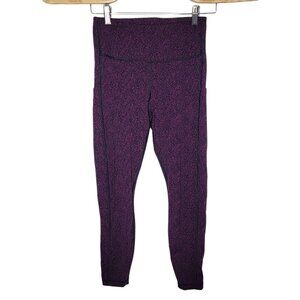 Athleta Small Ultimate Stash Textured 7/8 Static‎ Exotic Fuchsia Leggings